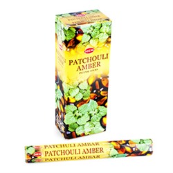 Благовония Пачули Янтарь (Patchouli Amber), HEM, 6 шт