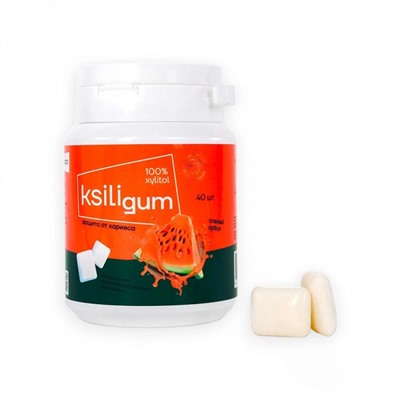 Жевательная резинка Ksilibon Gum Спелый арбуз, 40шт