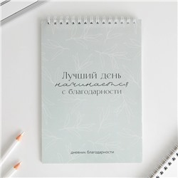Дневник благодарности «Лучший день», формат А5, 30 листов
