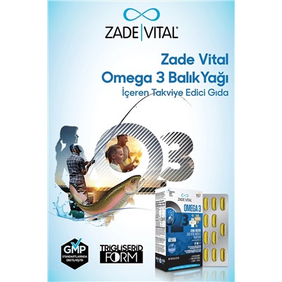 Zade Vital Premium Omega 3 Balık  45 Kapsül