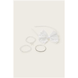 Monsoon Communion White Headband and Bracelets