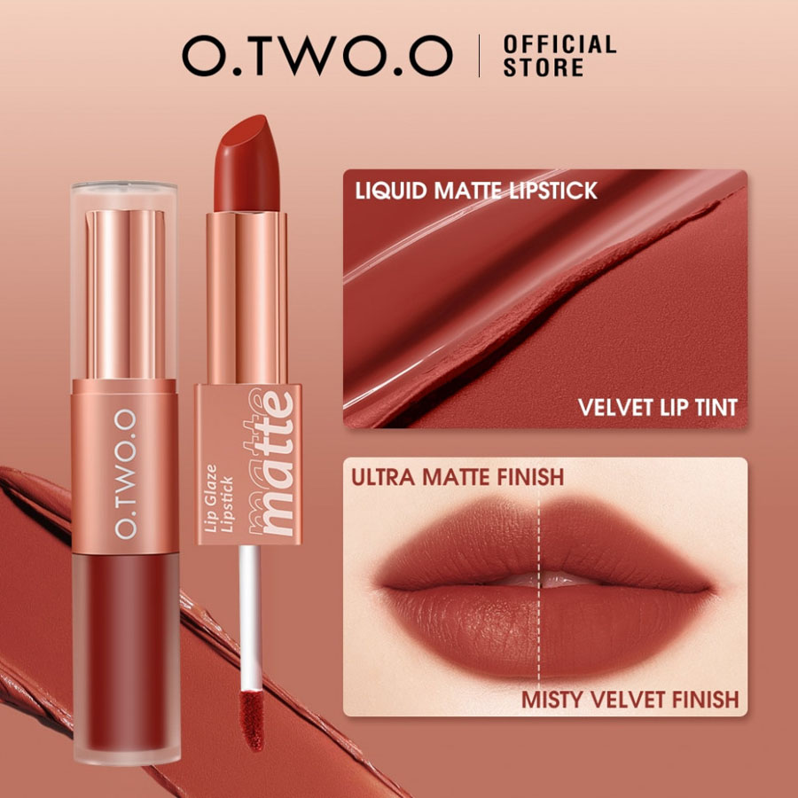 Матовая помада и блеск O.TWO.O Lip Glaze Lipstick № L04 Red Pear 6.5 g  купить, отзывы, фото, доставка - СПКубани | Совместные покупки Краснодар,  Анапа