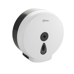 GFmark - Диспенсер для туалетной бумаги - барабан, пластиковый, БЕЛЫЙ, с глазком - капля, с ключом  ( 914)