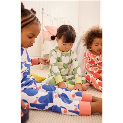 Multi Fruit Long Pyjamas 3 Pack (9mths-10yrs)