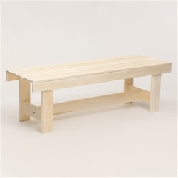 Лавочка (скамейка) деревянная из липы 130 х 45 х 42 см, без спинки, для бани и дачи
