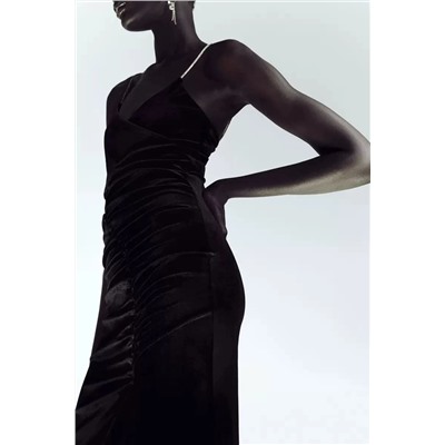 Женское женственное велюровое платье ZAR*A 👕👕 оригинальная фабрика, качество 1:1