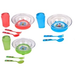 Набор детской посуды подарочный (цвета в ассортименте) Бусинка 121БУС