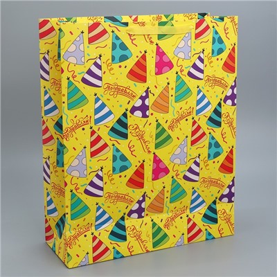 Пакет подарочный ламинированный, упаковка, «День рождения», 40 х 49 х 15 см