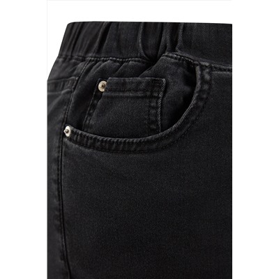 Гибкие джинсы скинни антрацитового цвета с высокой талией TBBAW24CJ00027