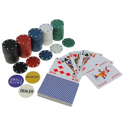 Покер, набор для игры (карты 2 колоды, фишки 200 шт.), без номинала, 60 х 90 см