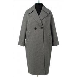 01-10989 Пальто женское демисезонное Микроворса черный