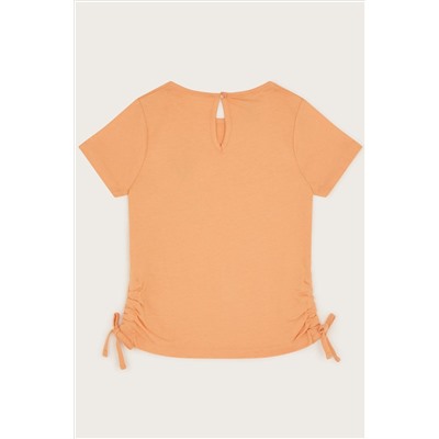 Monsoon Orange Crochet Pocket Top