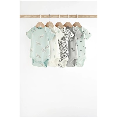 Baby 5 Pack Short Sleeve Bodysuits