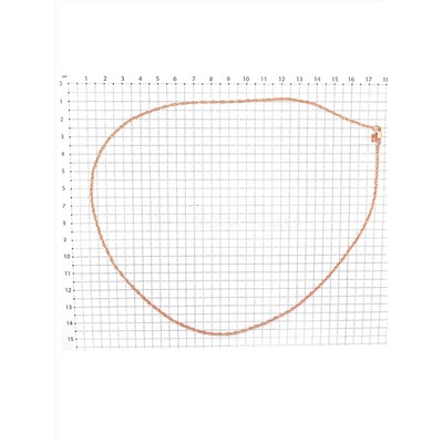 Цепь из золочёного серебра - Кордовая, 50 см 925 пробы V1035110050кордовая