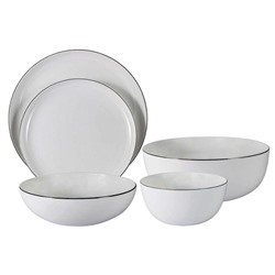 Обеденный набор "Арктика" 21 предмет: 6 тарелок 23см, 6 суп.тарелок 19см, 6 закус.тарелок 19см, сала