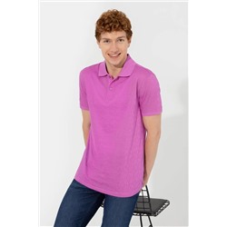 Мужская фиолетовая футболка с воротником-поло
