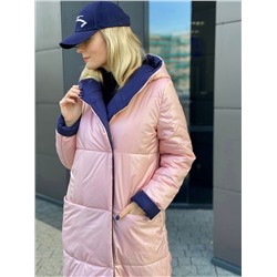 Пальто Azzara 3118С светло-розовый/синий