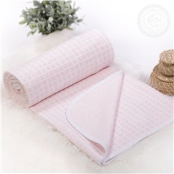 Одеяло-покрывало детское - Клетка (розовый)