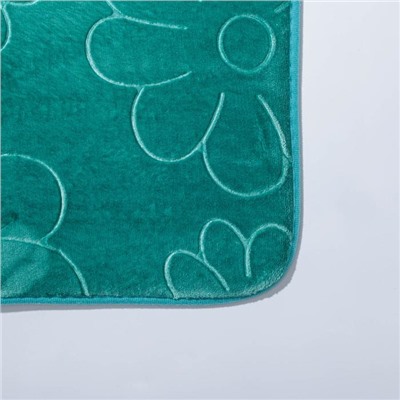Набор ковриков для ванной и туалета Доляна «Поле», 2 шт, 39×50 см, 50×80 см, цвет зелёный