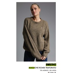 8WB2042 MAGLIONE ROMBI TRAFORORATO