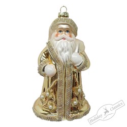 Дед Мороз "Золотой век" (стекло) 10х9,5х18 см