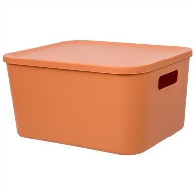 Корзина пластиковая для хранения "Оптима", 28,5х22х14,5 см, оранжевый