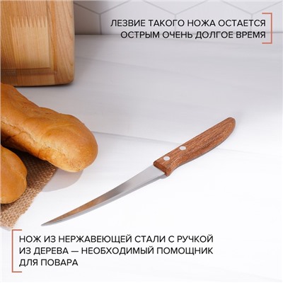 Нож кухонный для цитрусовых Доляна «Эльбрус», лезвие 12 см