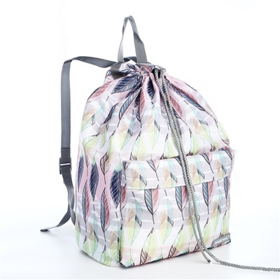 Рюкзак из текстиля на шнурке, Erich Krause 1 карман, цвет серый/разноцветный