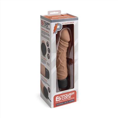 Кофейный вибратор-реалистик 6.5" Girthy Realistic Vibrator - 19 см.