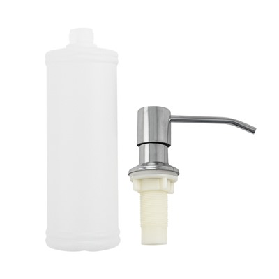 Brimix - Дозатор для жидкого мыла и моющих средств, хромированный, врезной, под раковину, пластиковый, 300 мл,  ( 6282)