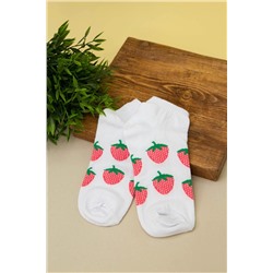 Носки женские "Strawberry", белый, р. 35-40