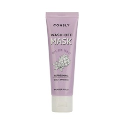 Consly Wonder Food Basil and Artichoke Refreshing Wash-off Mask Освежающая очищающая глиняная маска с экстрактами базилика и артишока для сужения пор 50мл
