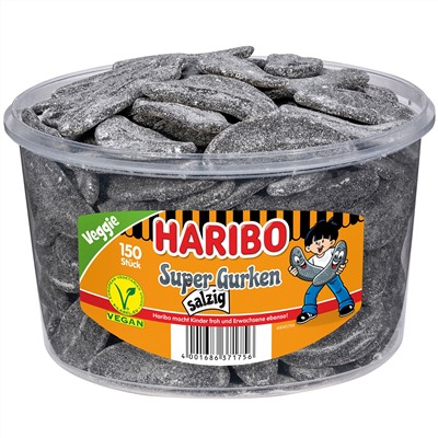 Haribo Super Gurken salzig veggie 150er