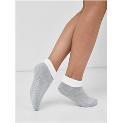 Детские укороченные носки с силиконовым покрытием на стопе
