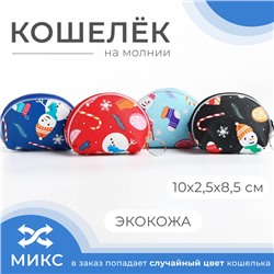 Кошелёк на молнии, цвет МИКС