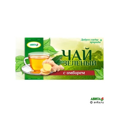 Зеленый чай с имбирем 20 ф/п х1,5 гр