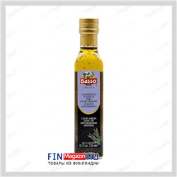 Масло Basso оливковое нерафинированное высшего качества с розмарином 250 мл