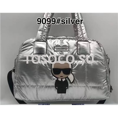 9099 silver сумка текстиль 33x50x16