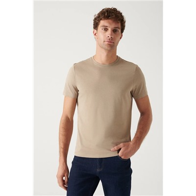 Мужская футболка из норки, 100% хлопок, дышащая, с круглым вырезом, стандартный крой, E001000