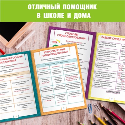 Шпаргалки по русскому языку набор «Для начальной школы», 6 шт.