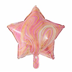 В0543-2 Шар звезда мрамор розов25см