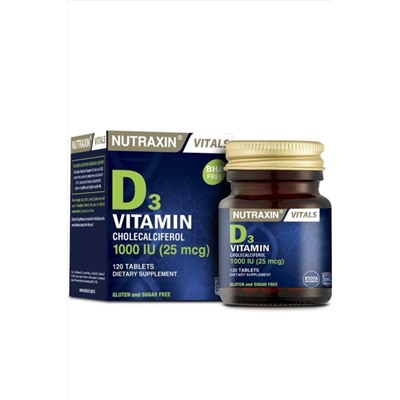 Nutraxin Vitamin D3 1000 Iu 120 Tablet 8680512613152