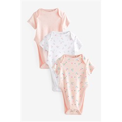 Pink Hip Dysplasia Short Sleeve Bodysuits 3 Pack