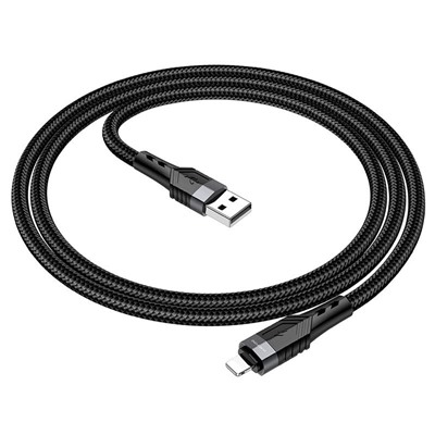 Кабель USB - Lightning BOROFONE BU35 (черный) 1м