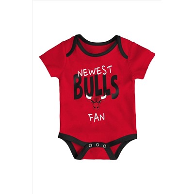 Fanatics Red NBA Chicago Bulls Slam Dunk 3pc Bodysuit