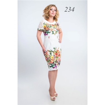 #Нарядное платье с цветочным орнаментом 234