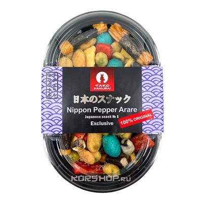 Японские снэки Пеппер Арарэ Тако Самурай Nippon Snack, 90 г