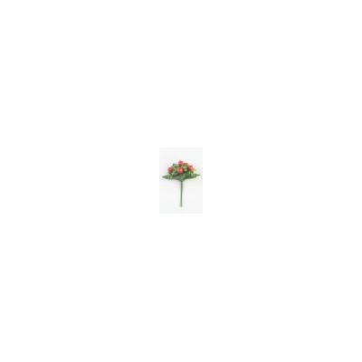 Искусственные цветы, Ветка в букете пластиковая садилка ягода 5 голов (1010237) микс