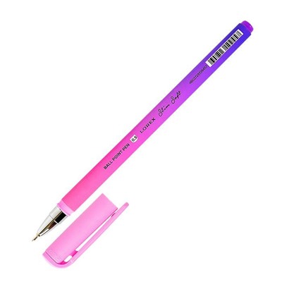 Ручка масляная 0.5мм LOREX GRADIENT.SWEET Slim Soft синяя, игловидный наконечник,