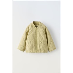 GARMENT-DYED QUILTED BOMBER JACKET